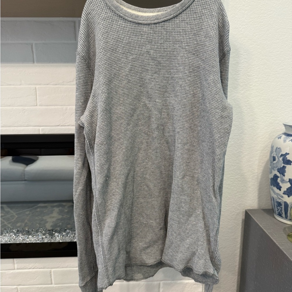 Rag & Bone Gray Waffle Knit Long Sleeve Men’s